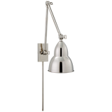 Featuring French Library Double Arm Wall Lamp by Visual Comfort at Amethyst Home. We love the functionality of this French Library Double Arm Wall lamp. Hang in your bedroom, office, or other area that needs extra light. 
Overall Dimensions:  5.75" L x  5.75" W x 24" H
Weight: 6 lbs.  Amethyst Home provides interior design, new home construction design consulting, vintage area rugs, and lighting in the Newport Beach metro area.