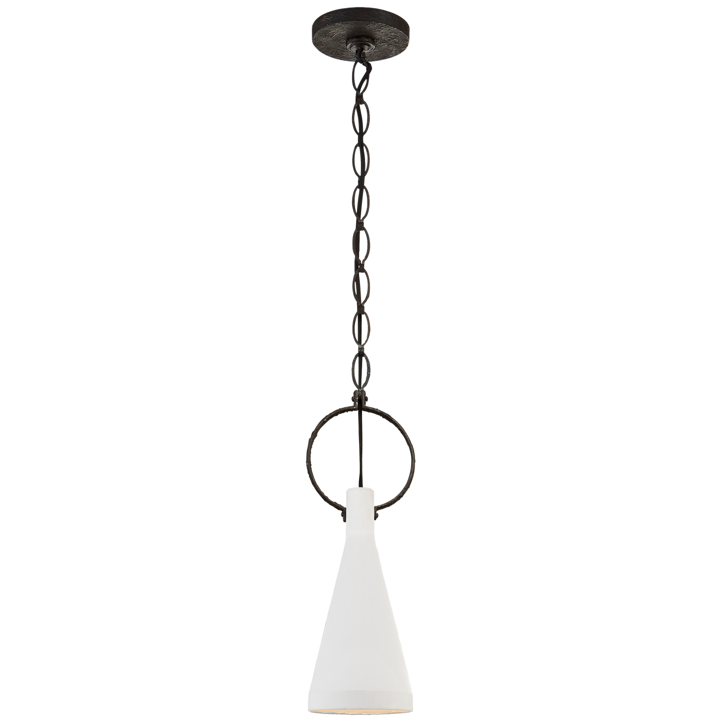 We love the finish on this Limoges Small Pendant by Visual Comfort. This would look gorgeous over a kitchen island, kitchen sink, or other area needing extra light.   Designer: Suzanne Kasler
