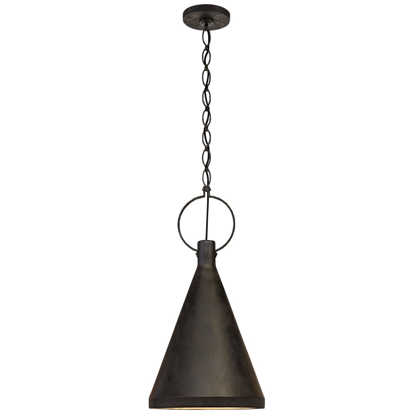 We love the finish on this Limoges Tall Pendant by Visual Comfort. This would look gorgeous over a kitchen island, kitchen sink, or other area needing extra light.   Designer: Suzanne Kasler   Height: 25.75" Width: 13.5" Canopy: 5.5" Round Socket: E26 Keyless Wattage: 60 A19 Weight: 6 Pounds