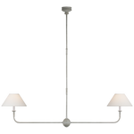 Featuring Piaf Large Two Light Linear Pendant by Visual Comfort at Amethyst Home. Classic and traditional, this Piaf Large Two Light Linear Pendant would complete the look for any living room, dining room, or other space needing warm light! 
Overall Dimensions: 62" L x 62" W x 57" HWeight: 9 lbs..  Amethyst Home provides interior design, new home construction design consulting, vintage area rugs, and lighting in the Laguna Beach metro area.