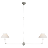 Featuring Piaf Large Two Light Linear Pendant by Visual Comfort at Amethyst Home. Classic and traditional, this Piaf Large Two Light Linear Pendant would complete the look for any living room, dining room, or other space needing warm light! 
Overall Dimensions: 62" L x 62" W x 57" HWeight: 9 lbs..  Amethyst Home provides interior design, new home construction design consulting, vintage area rugs, and lighting in the Laguna Beach metro area.