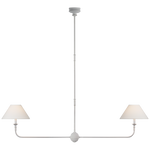 Featuring Piaf Large Two Light Linear Pendant by Visual Comfort at Amethyst Home. Classic and traditional, this Piaf Large Two Light Linear Pendant would complete the look for any living room, dining room, or other space needing warm light! 
Overall Dimensions: 62" L x 62" W x 57" HWeight: 9 lbs..  Amethyst Home provides interior design, new home construction design consulting, vintage area rugs, and lighting in the Charlotte metro area.