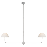 Featuring Piaf Large Two Light Linear Pendant by Visual Comfort at Amethyst Home. Classic and traditional, this Piaf Large Two Light Linear Pendant would complete the look for any living room, dining room, or other space needing warm light! 
Overall Dimensions: 62" L x 62" W x 57" HWeight: 9 lbs..  Amethyst Home provides interior design, new home construction design consulting, vintage area rugs, and lighting in the Charlotte metro area.