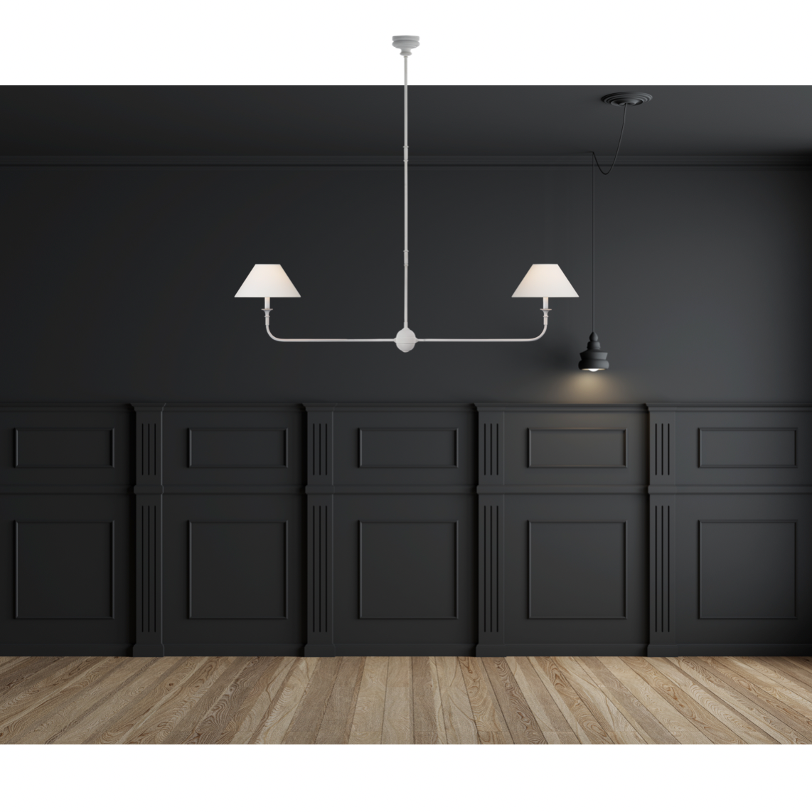 Featuring Piaf Large Two Light Linear Pendant by Visual Comfort at Amethyst Home. Classic and traditional, this Piaf Large Two Light Linear Pendant would complete the look for any living room, dining room, or other space needing warm light! 
Overall Dimensions: 62" L x 62" W x 57" HWeight: 9 lbs..  Amethyst Home provides interior design, new home construction design consulting, vintage area rugs, and lighting in the Salt Lake City metro area.