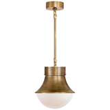 This Precision Small Pendant has a gorgeous white glass shade that brings a clean, bright light to any space. We'd love to see this hung over a kitchen sink, island, or other area.   Designer: Kelly Wearstler