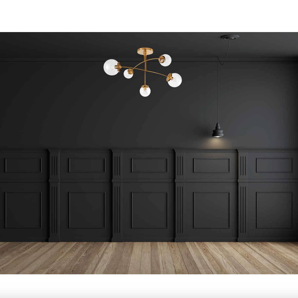 Featuring Prescott Medium Mobile Chandelier by Visual Comfort at Amethyst Home. We find art in a chandelier with the arms of this Prescott Medium Mobile Chandelier by Visual Comfort. Add to your living room, kitchen, or other large area to bring a unique, modern feel to your space. 
O/A Height: 35.75"Min. Custom Height: 25"Width: 40"Canopy: 7.5" RoundSoc.  Amethyst Home provides interior design, new home construction design consulting, vintage area rugs, and lighting in the Los Angeles metro area.