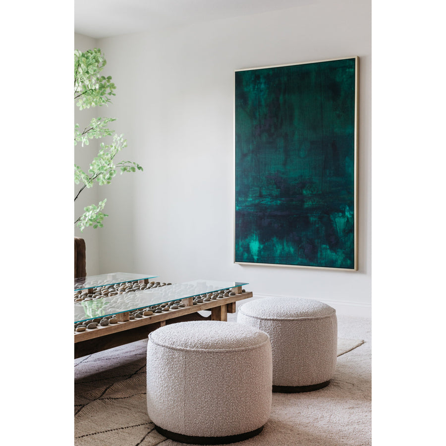 We love the breathtaking colors of this Verdant Horizon 2 Art. It takes us to places where Northern Lights shine and would look gorgeous in any living room, bedroom, or office   Size: 47"w x 71"h Medium: Framed Canvas  Each piece is made just for you in the USA! Please allow 6-8 weeks for production and delivery.