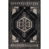 Zahra Black Hand-Knotted Rug